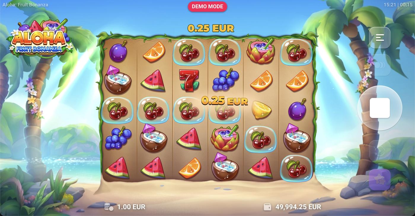 Aloha Fruit Bonanza: image of winning