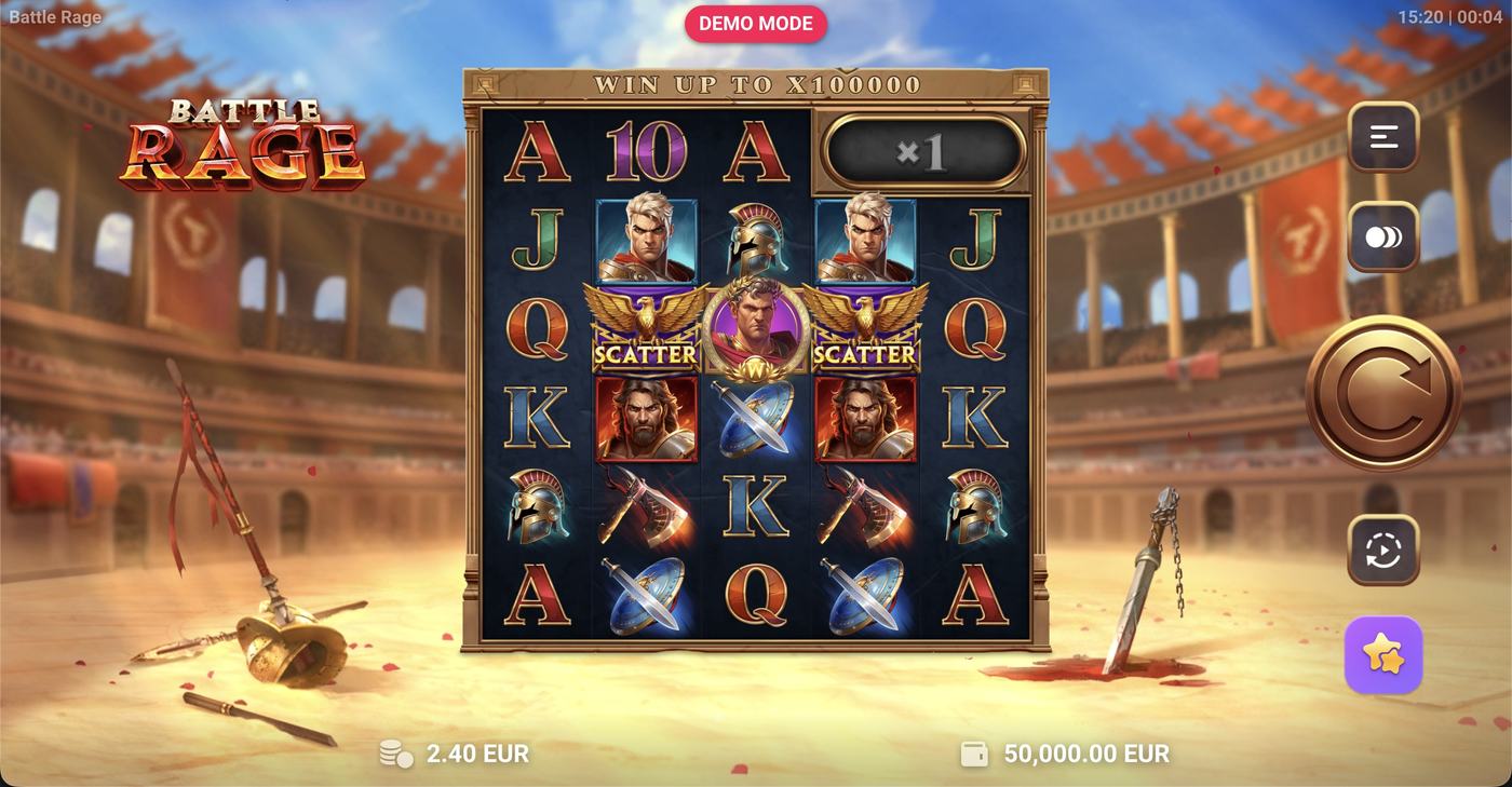 Battle Rage: image of main menu