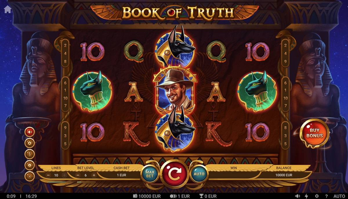 Book of Truth: image of main menu