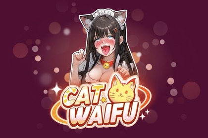 Cat Waifu Online Slot Logo
