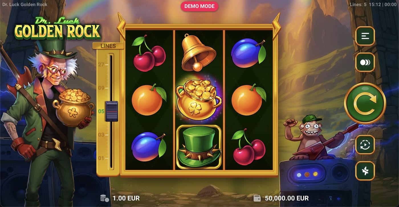 Dr. Luck Golden Rock: image of main menu