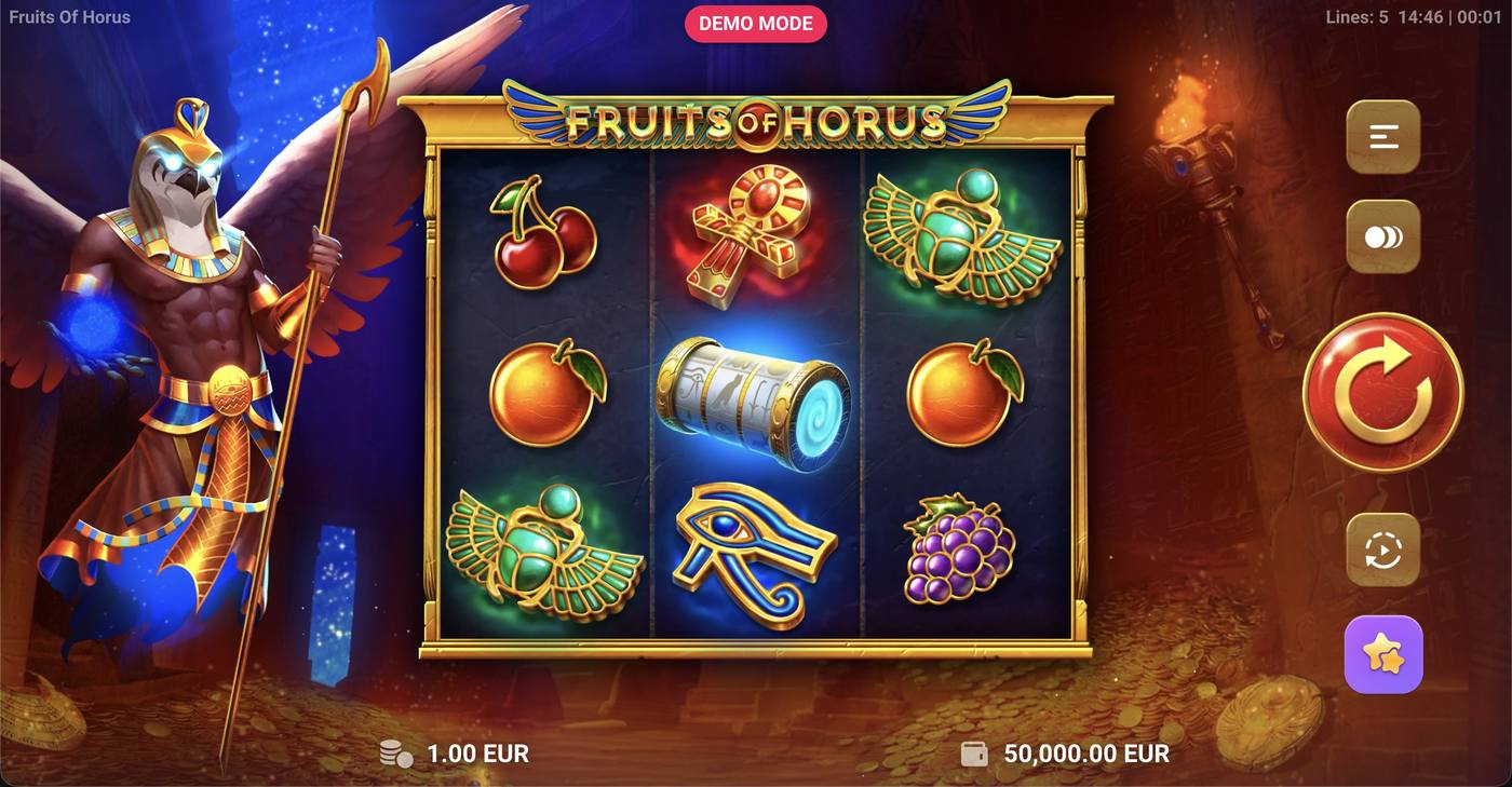 Fruits of Horus: image of main menu