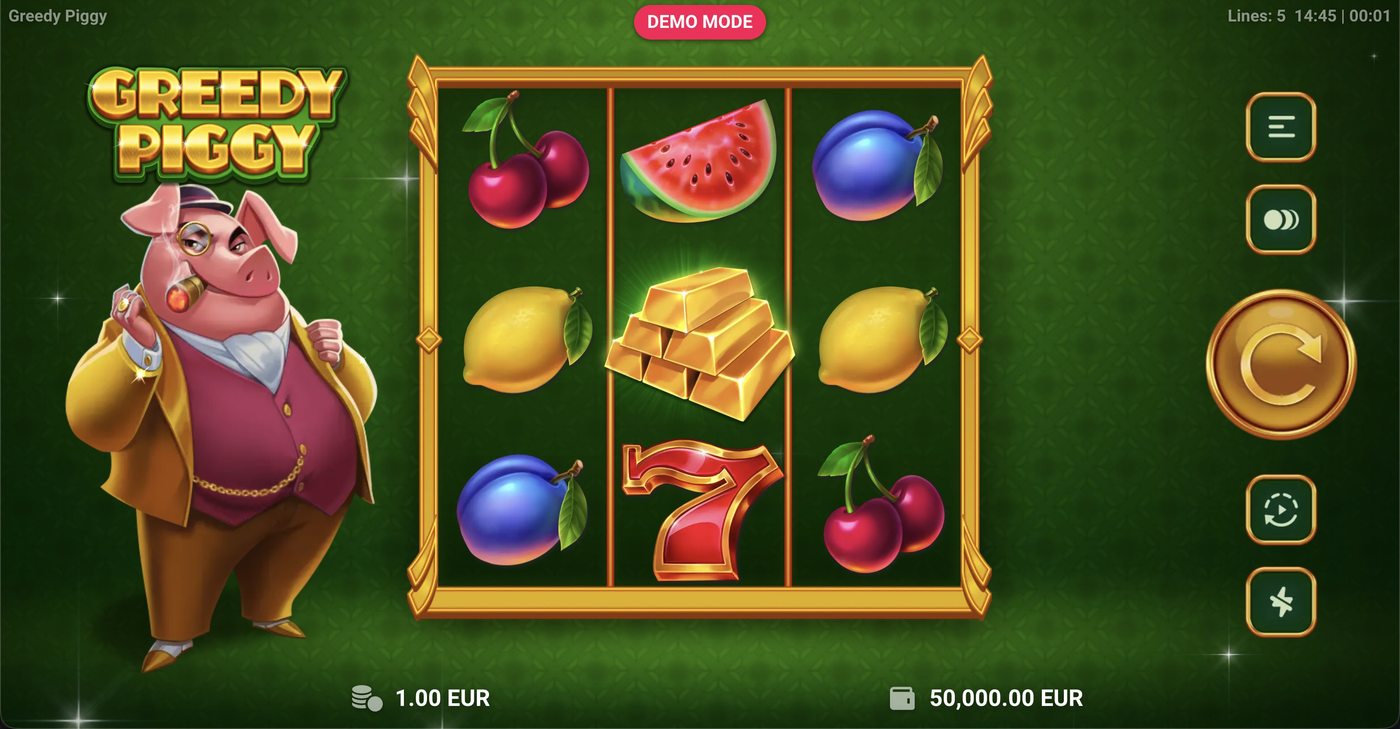 Greedy Piggy: image of main menu