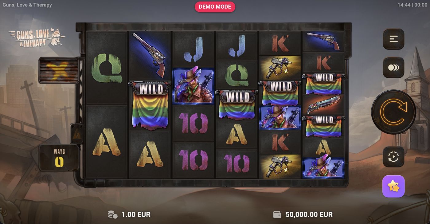 Guns, Love & Therapy: image of main menu