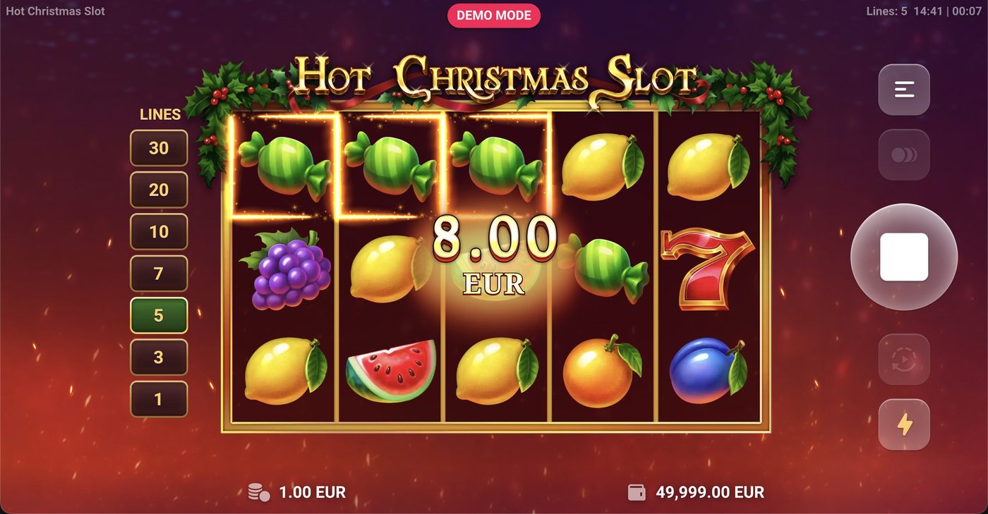 Hot Christmas Slot: image of winning