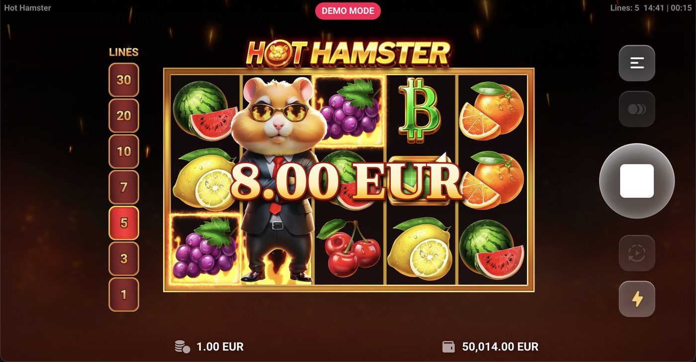 Hot Hamster Slot: image of winning