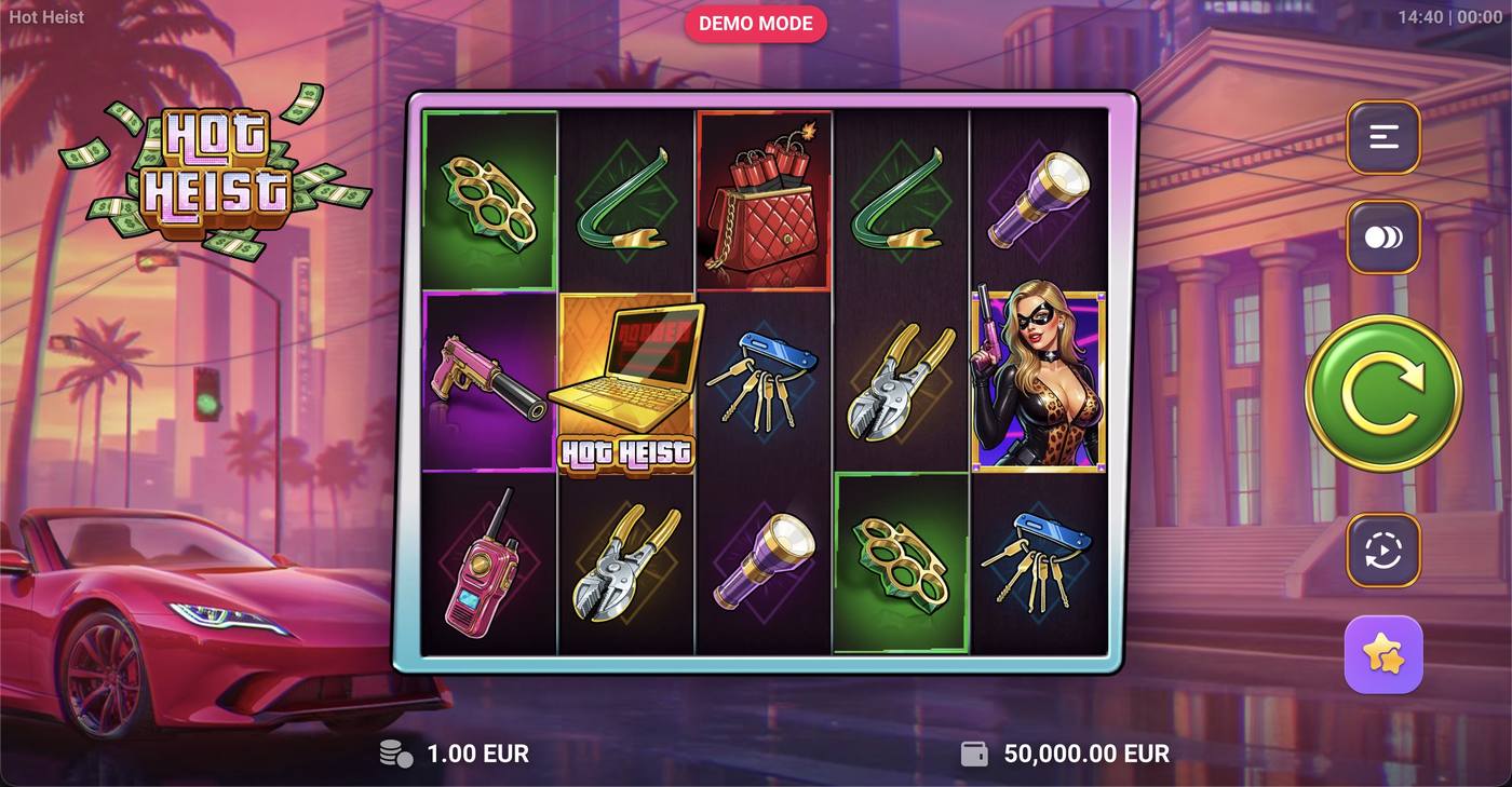 Hot Heist: image of main menu