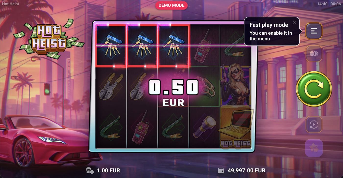 Hot Heist: image of winning
