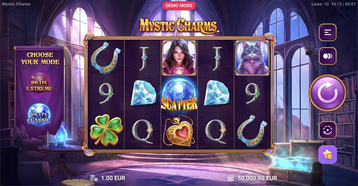 Mystic Charms: image of main menu