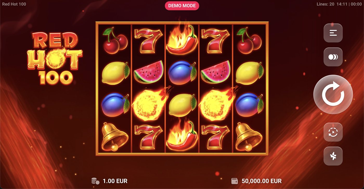 Red Hot 100: image of main menu