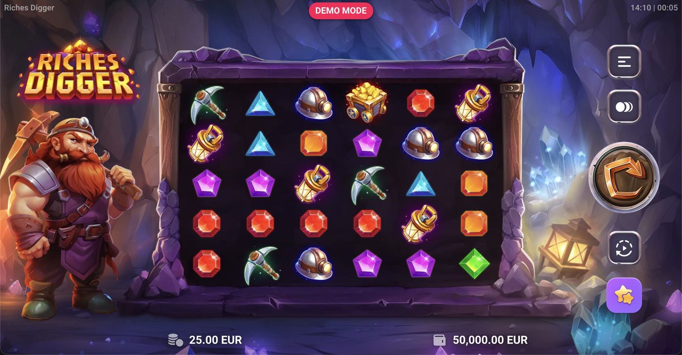Riches Digger: image of main menu