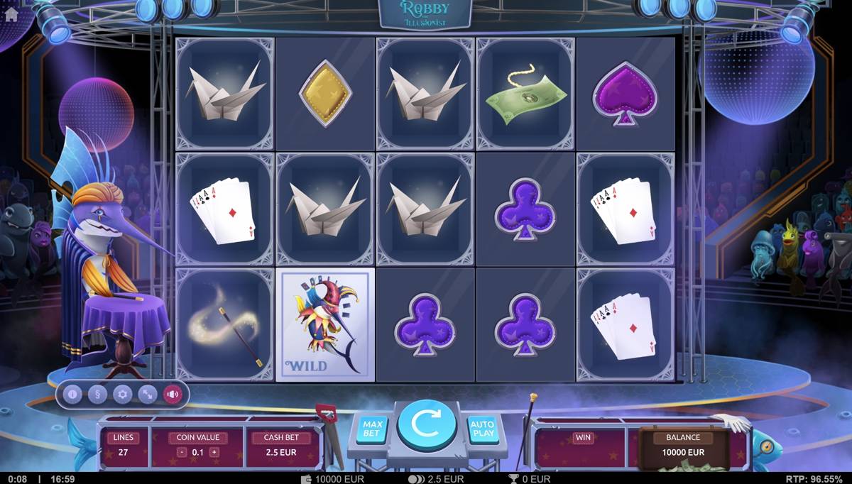 Robby the Illusionist: image of main menu