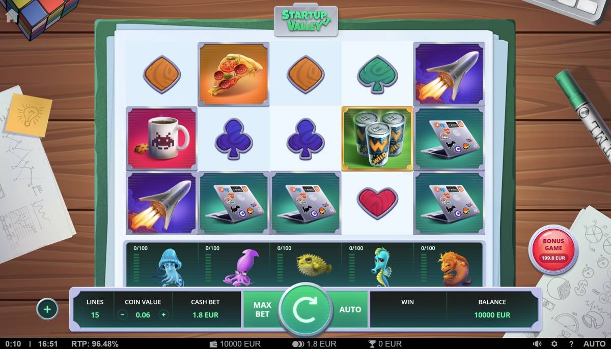 StartUp Valley: image of main menu