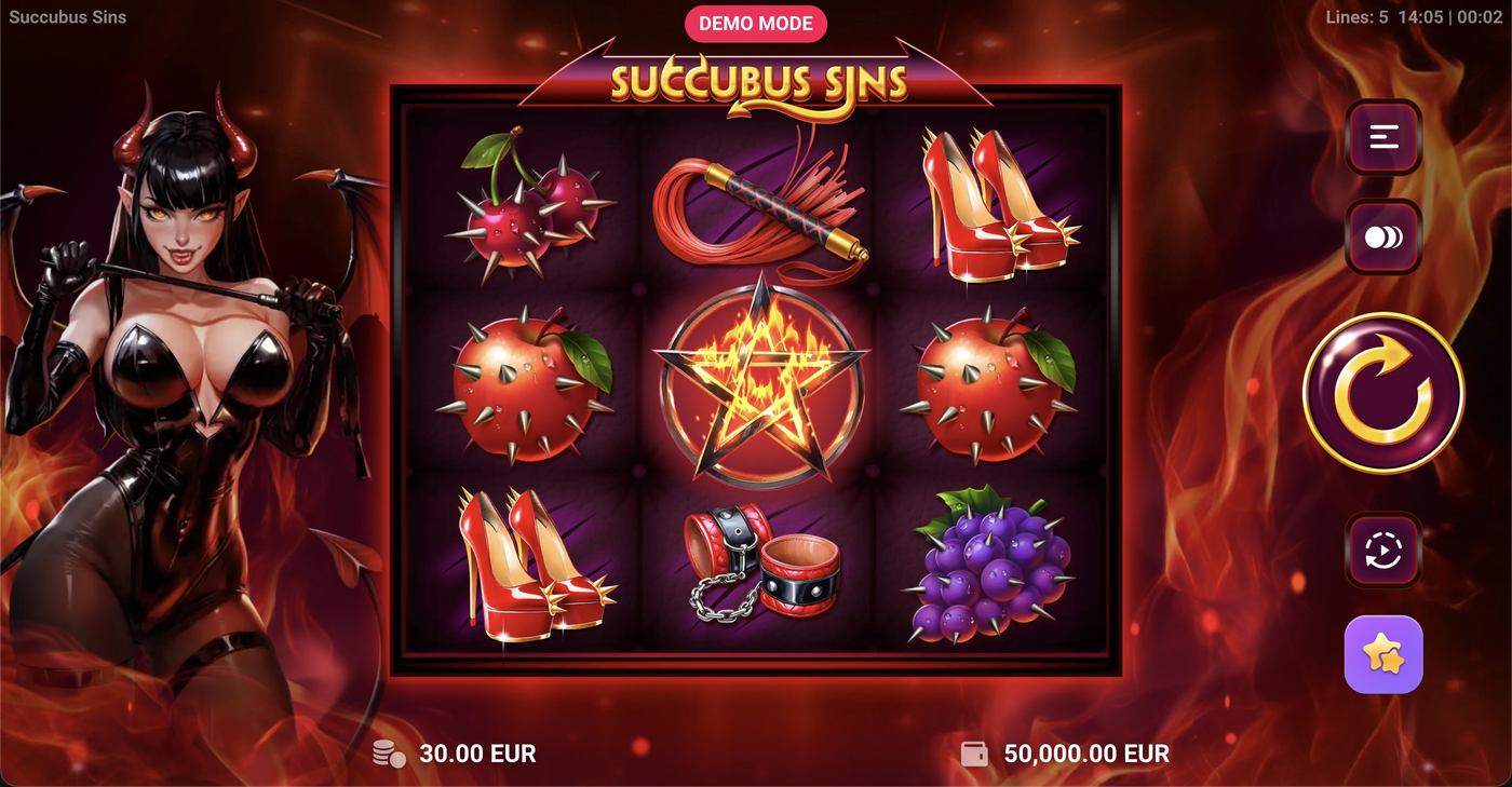 Succubus Sins: image of main menu