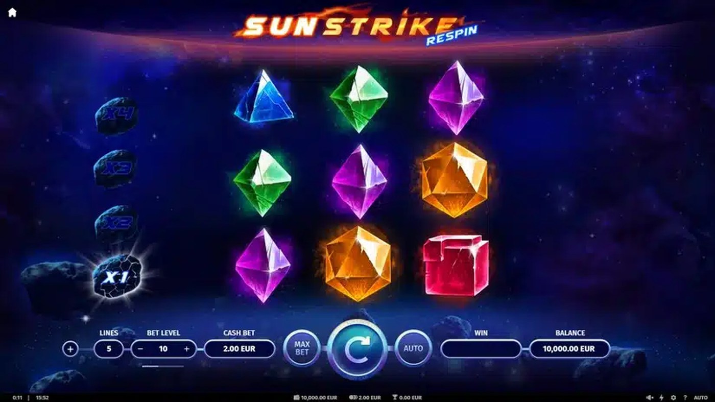 Sunstrike Respin: image of main menu