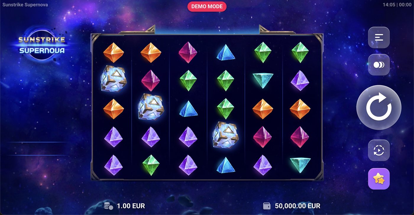 Sunstrike Supernova: image of main menu
