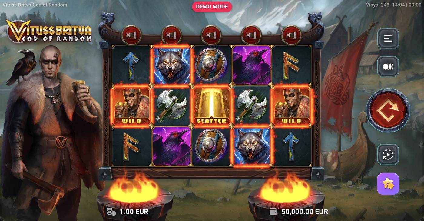 Vituss Britva God of Random: image of main menu