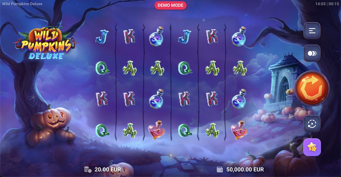 Wild Pumpkins Deluxe: image of main menu
