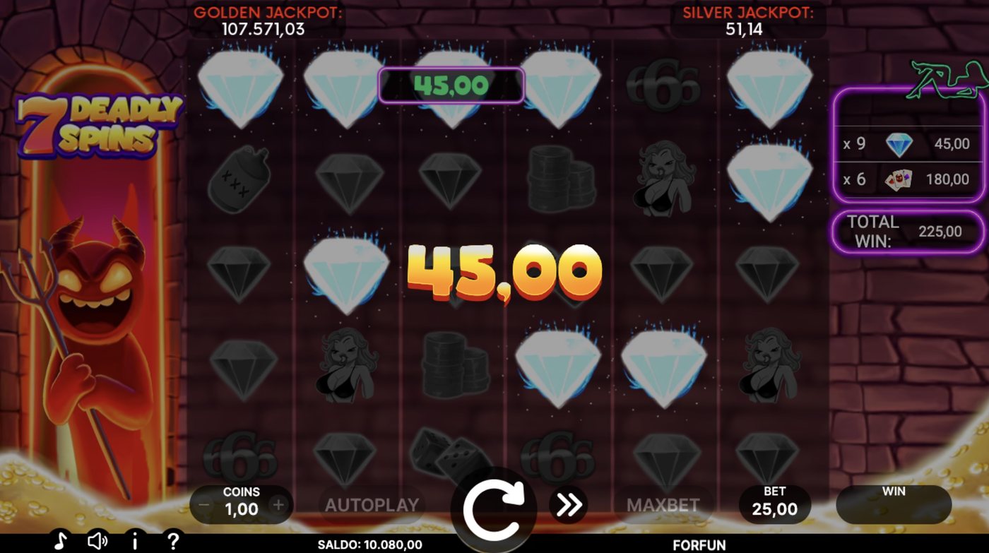 7 Deadly Spins: image of winning