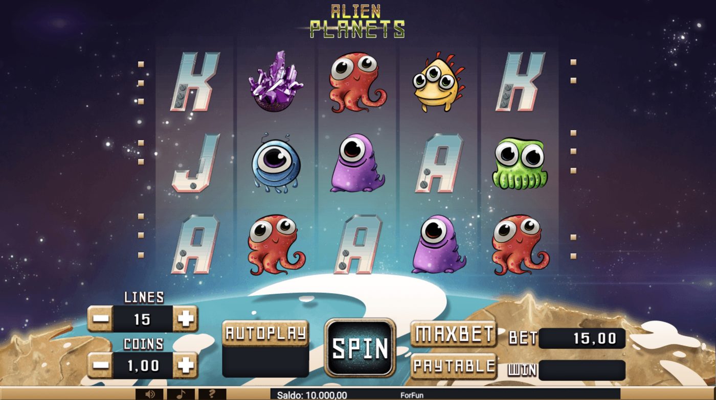 Alien Planets: image of main menu