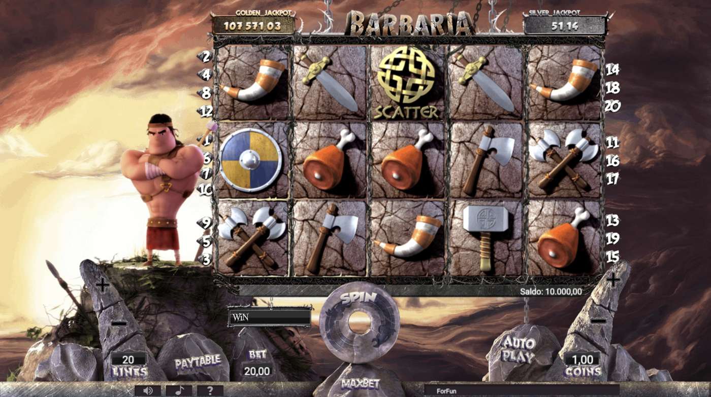 Barbaria: image of main menu