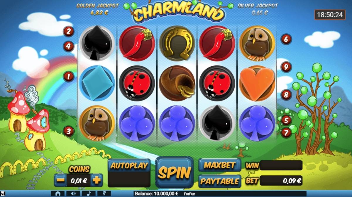 Charmland: image of main menu