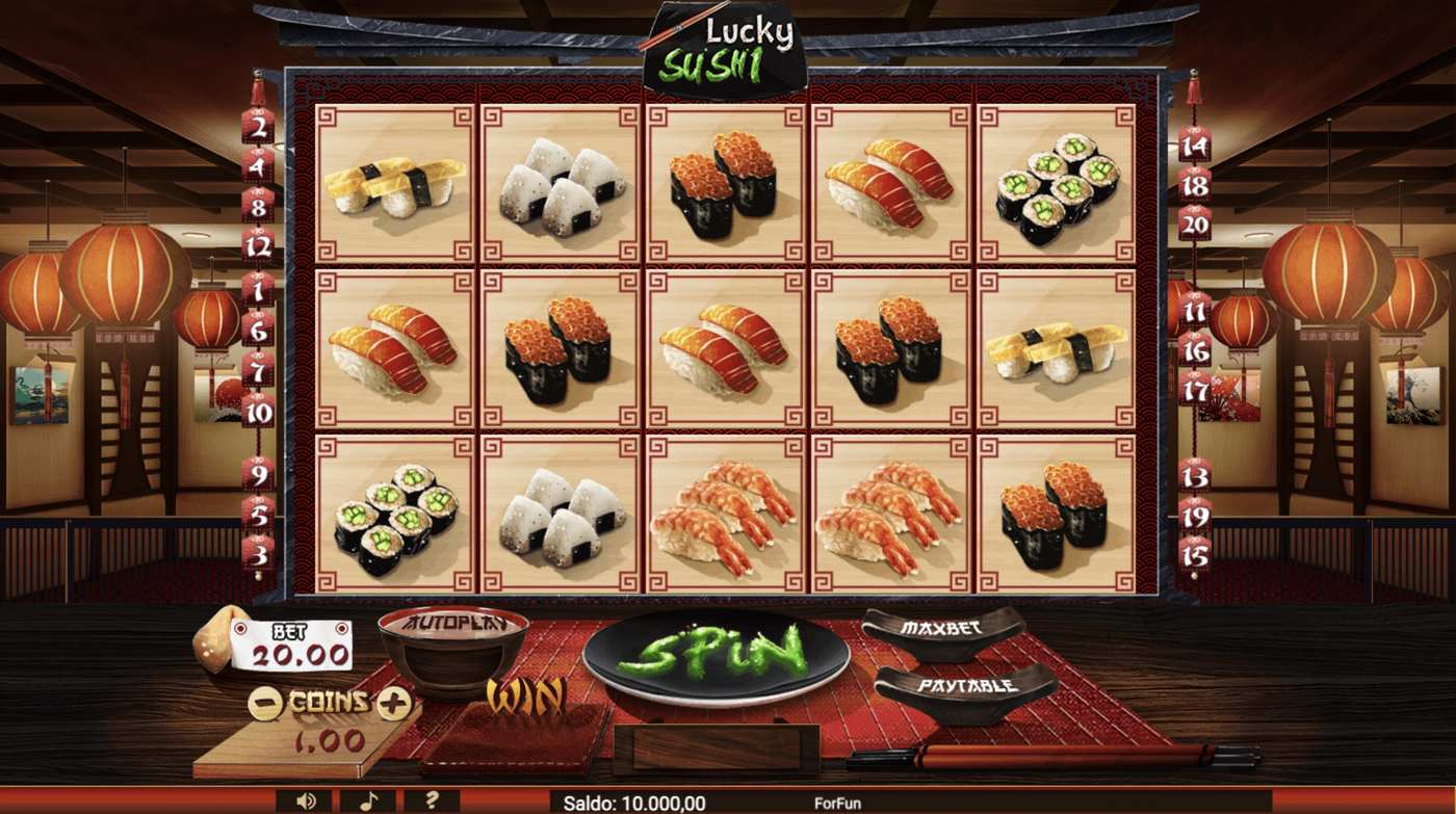 Lucky Sushi: image of main menu