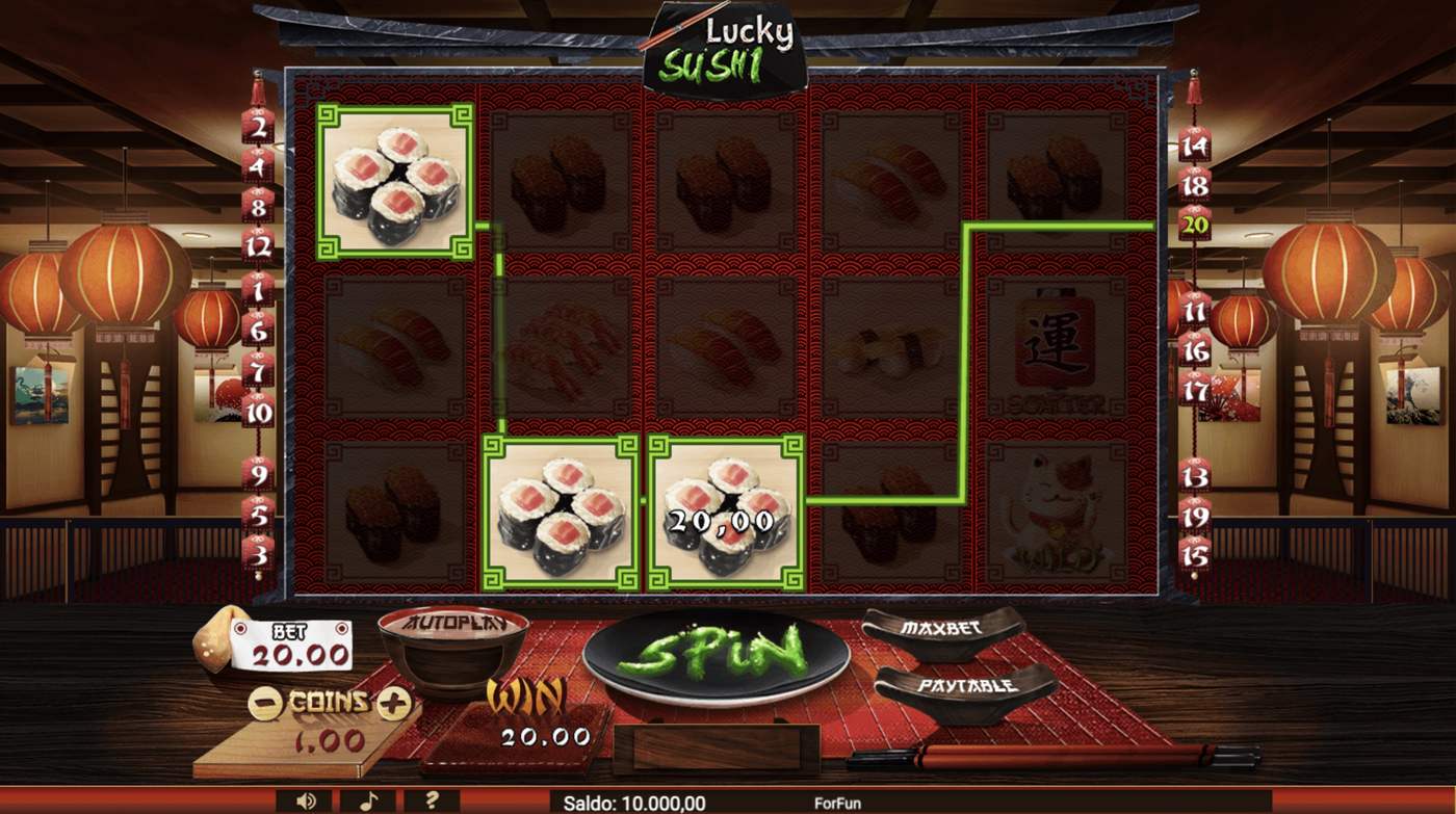 Lucky Sushi: image of winning