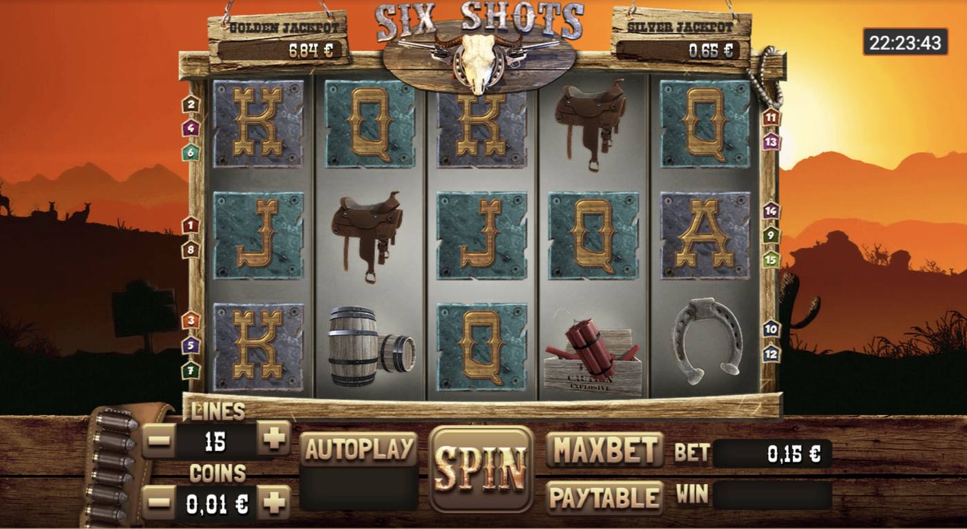 Six Shots: image of main menu