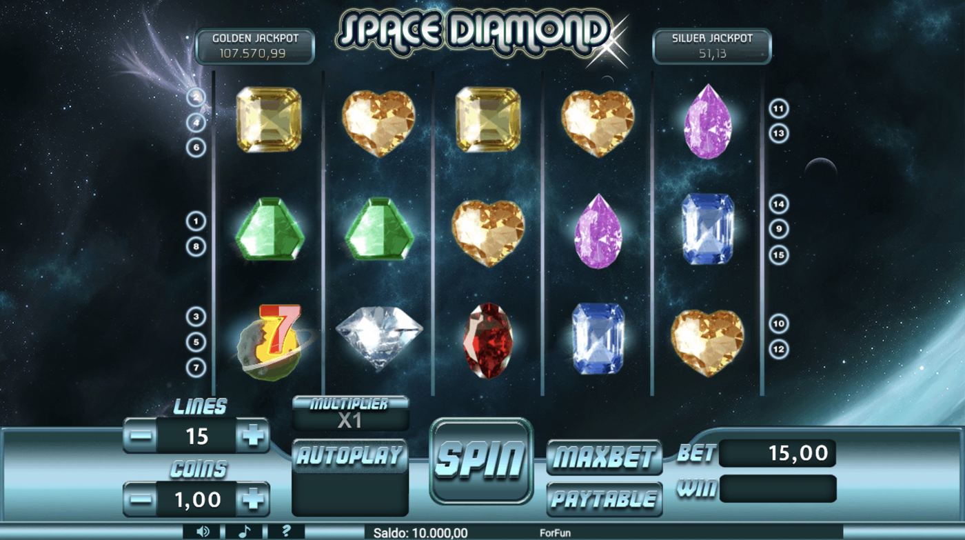Space Diamond: image of main menu
