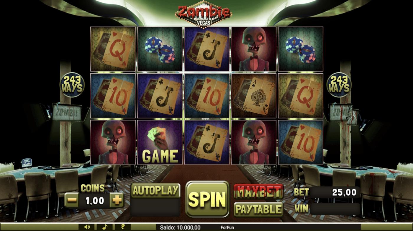 Zombie Vegas: image of main menu