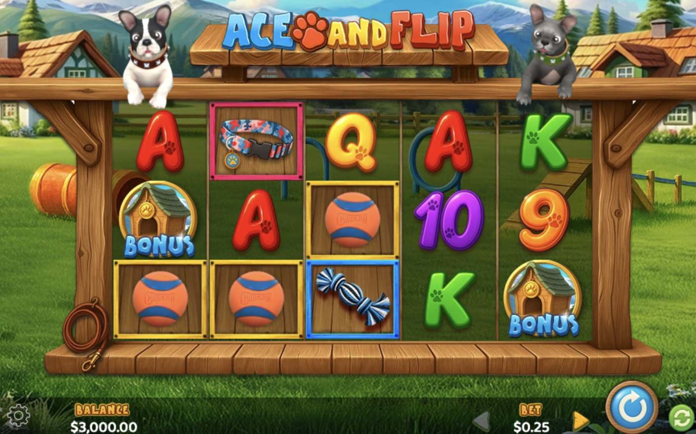 Ace and Flip: image of main menu