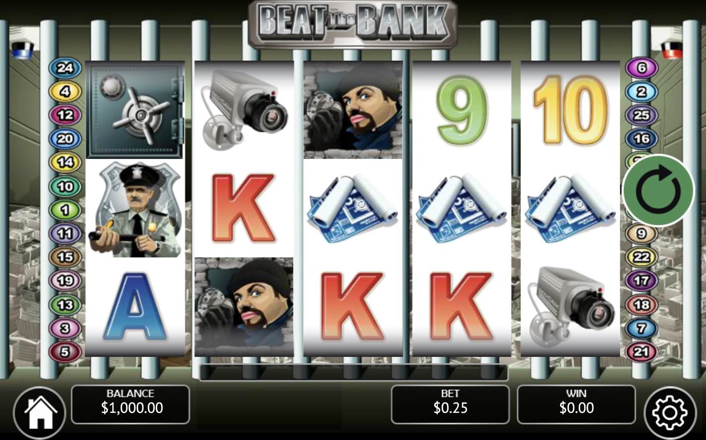 Beat The Bank: image of main menu