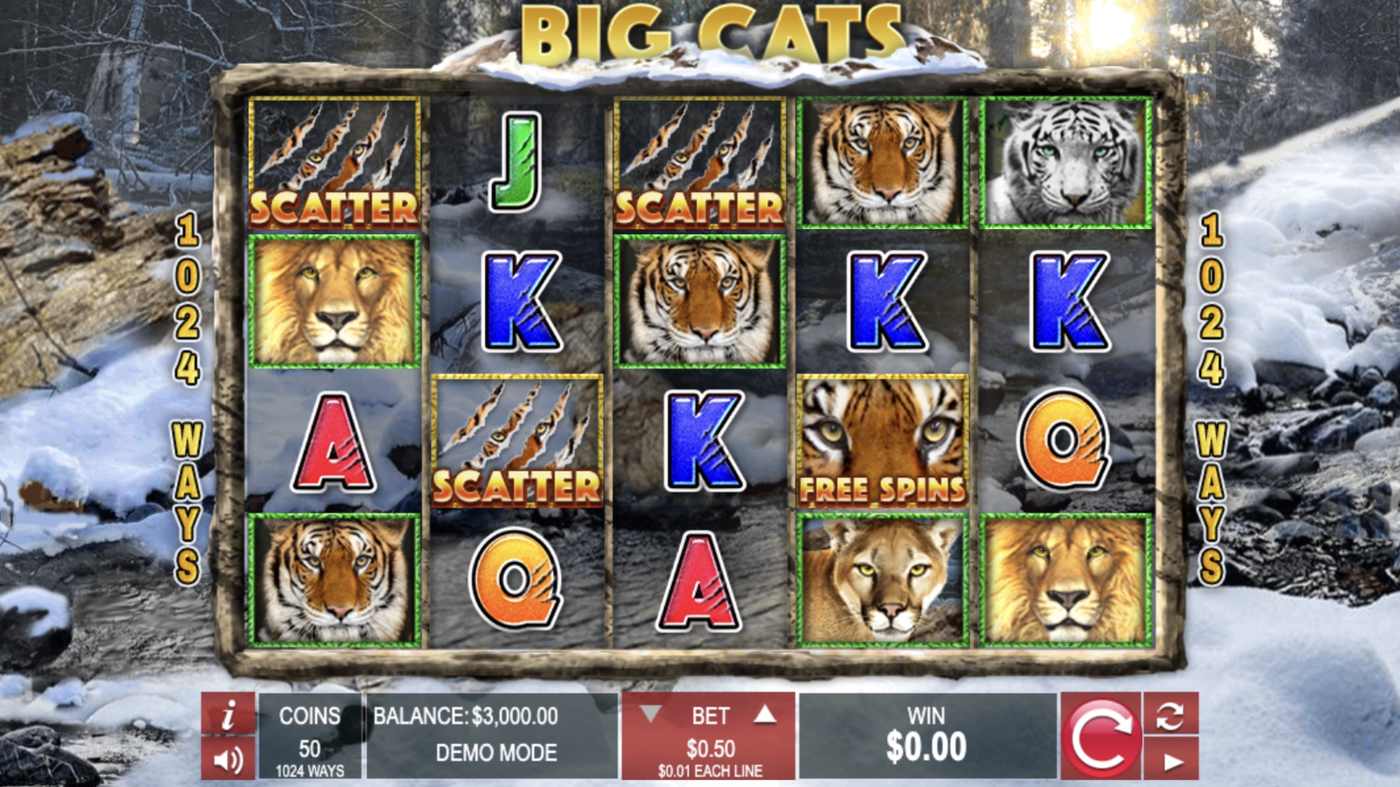 Big Cats: image of main menu