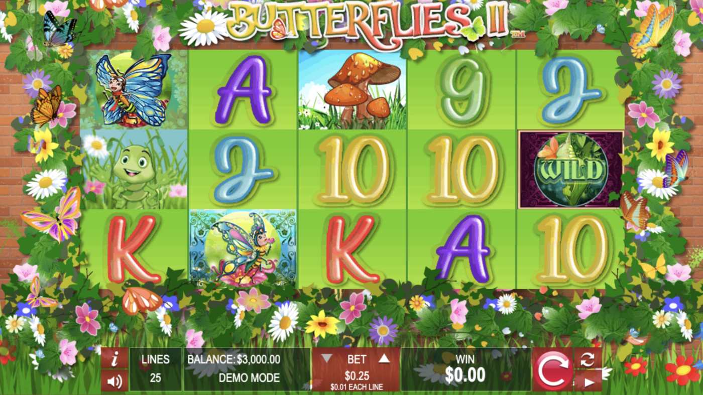 Butterflies II: image of main menu