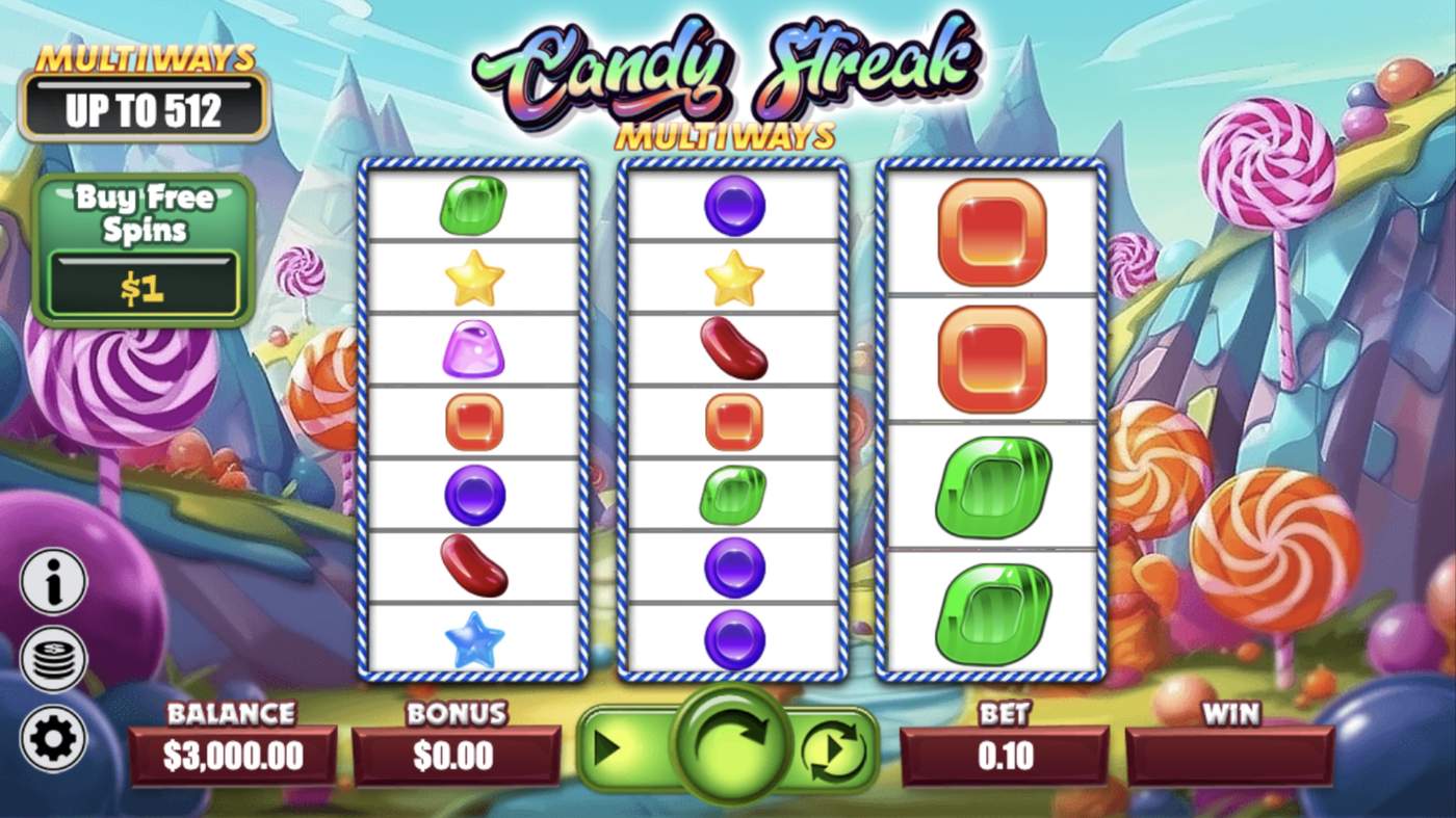 Candy Streak: image of main menu