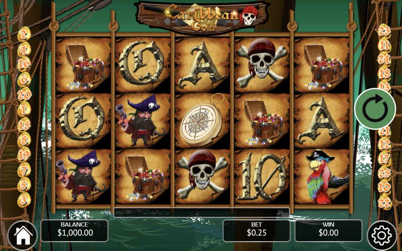 Caribbean Gold: image of main menu