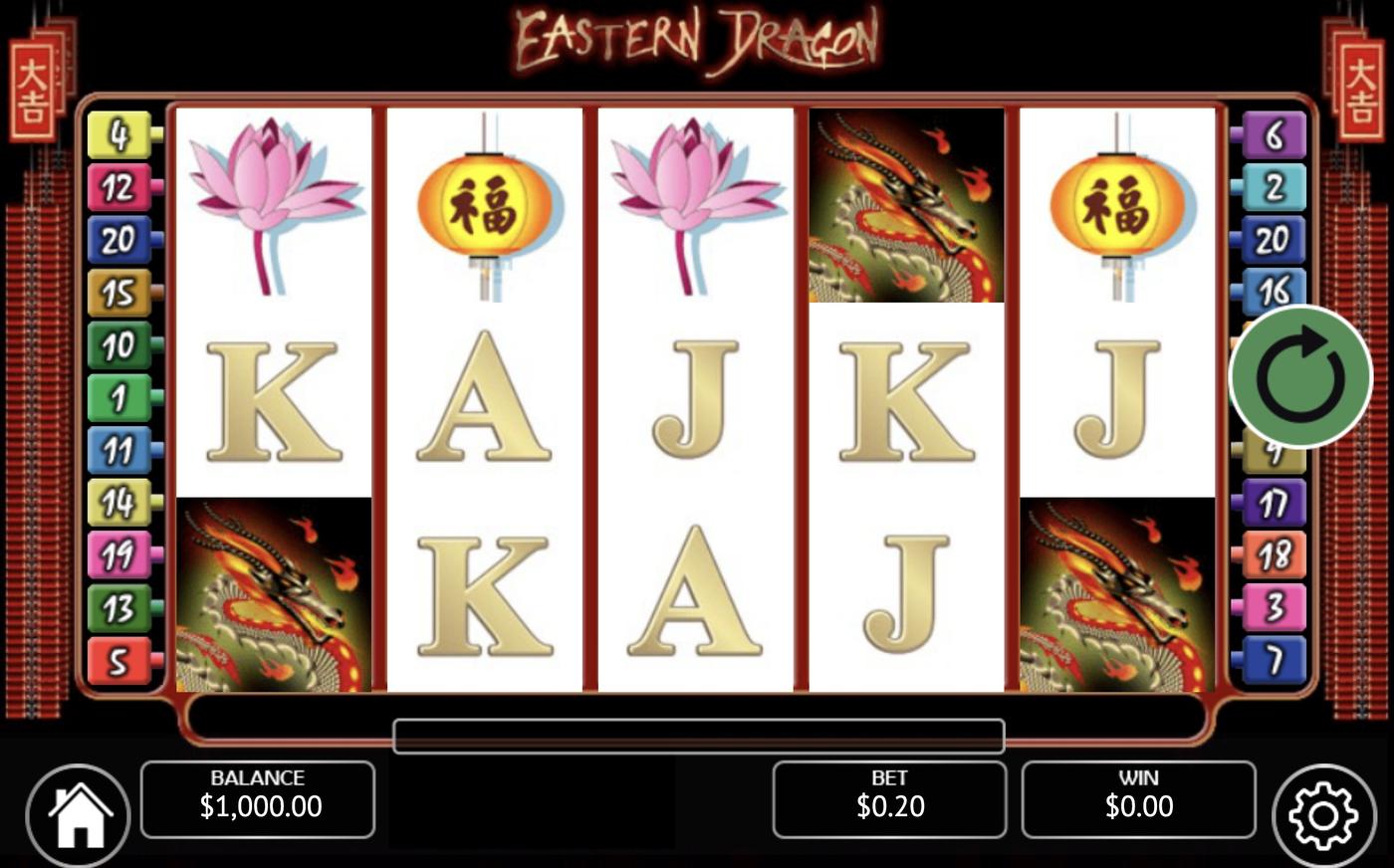 Eastern Dragon: image of main menu