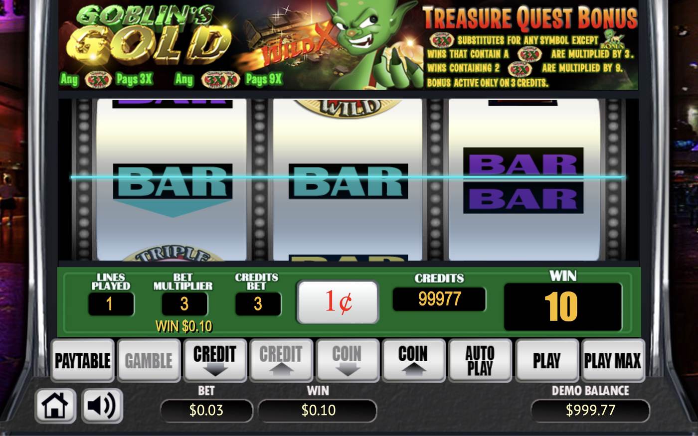 Goblin's Gold: image of winning