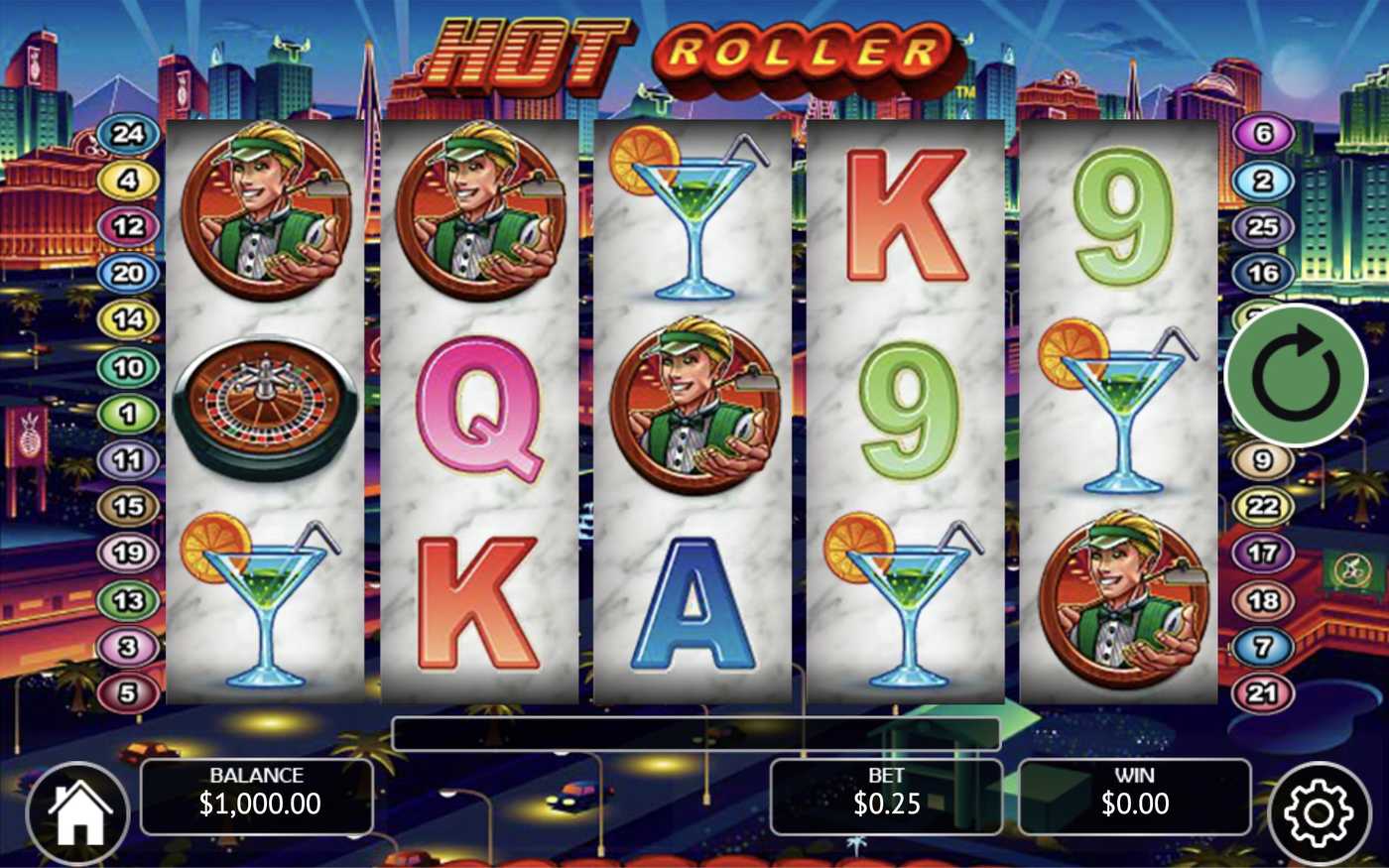 Hot Roller: image of main menu