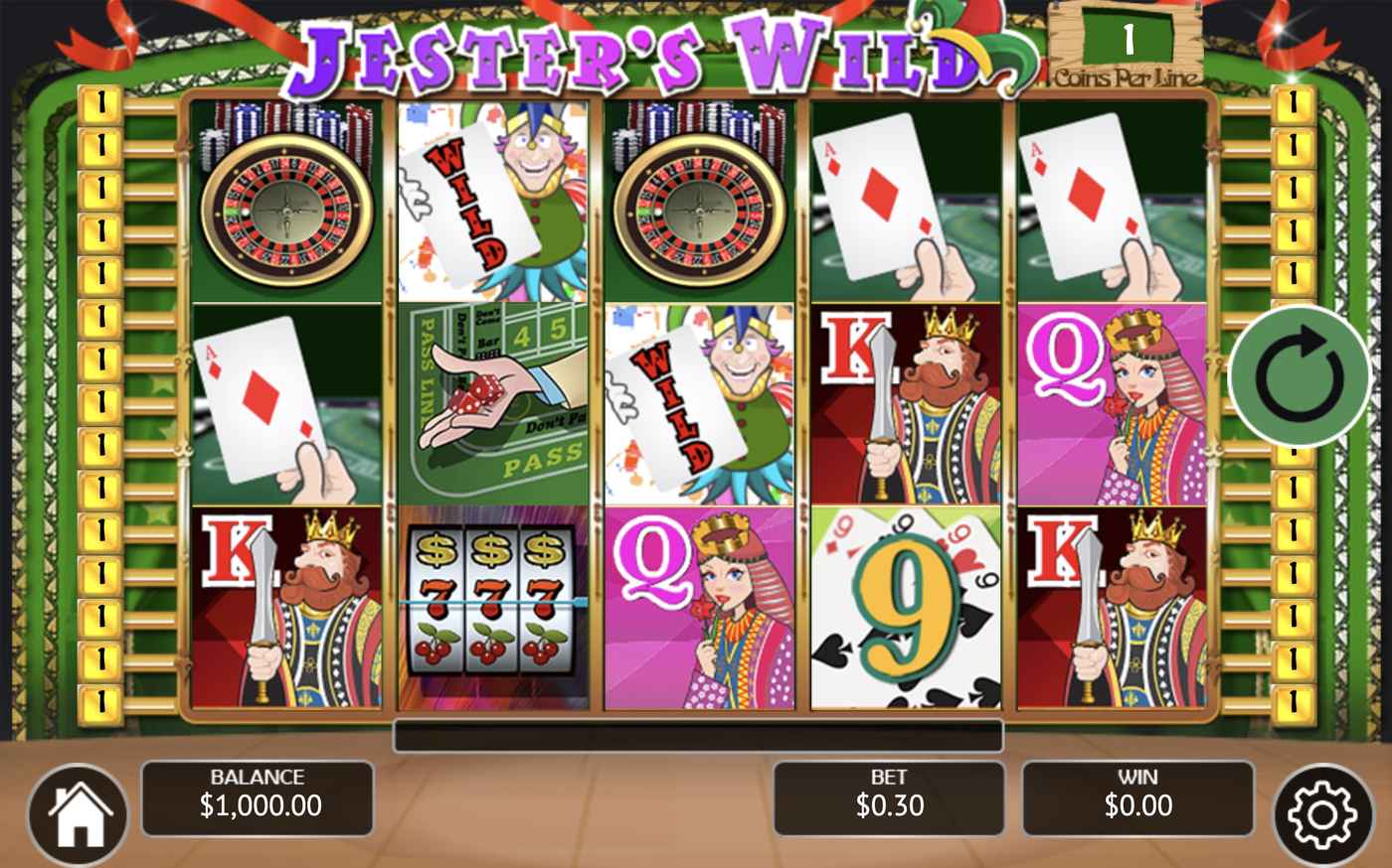 Jester's Wild: image of main menu