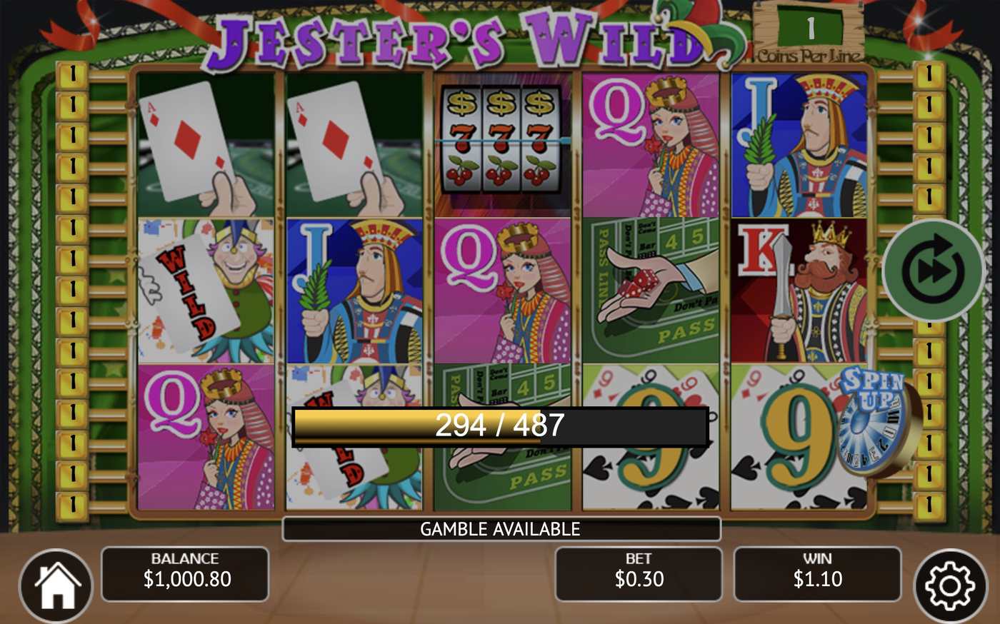 Jester's Wild: image of winning