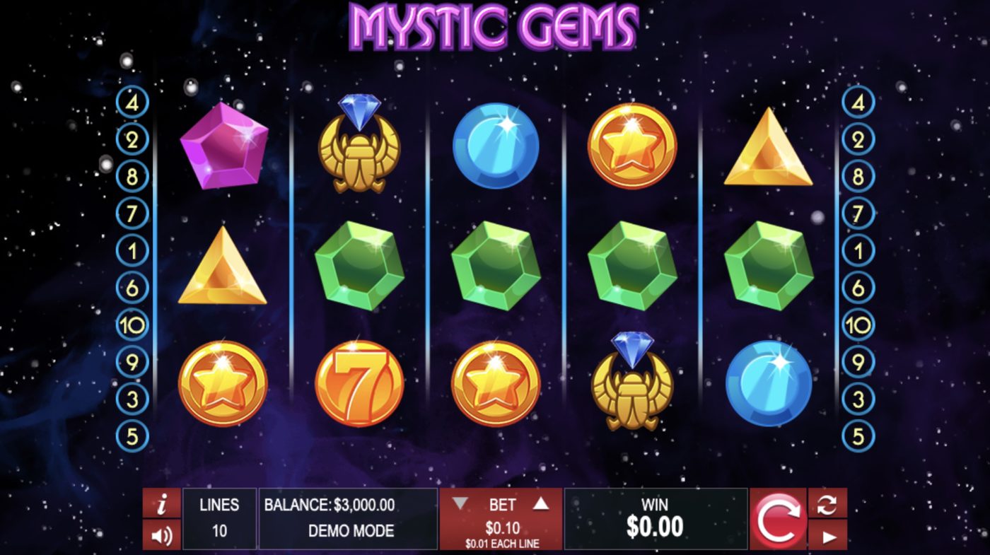 Mystic Gems (Wager Gaming): image of main menu