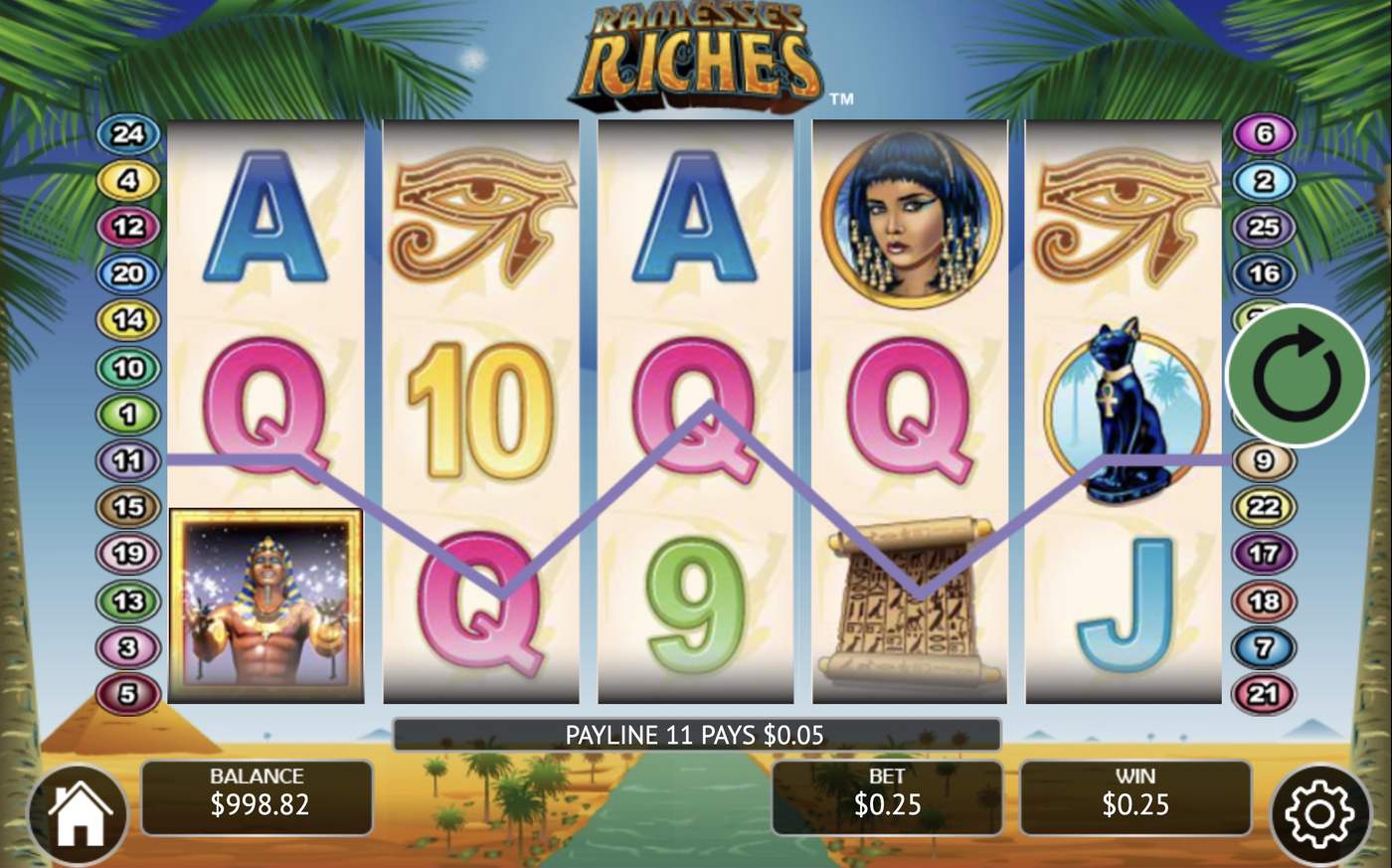 Ramesses Riches: image of winning