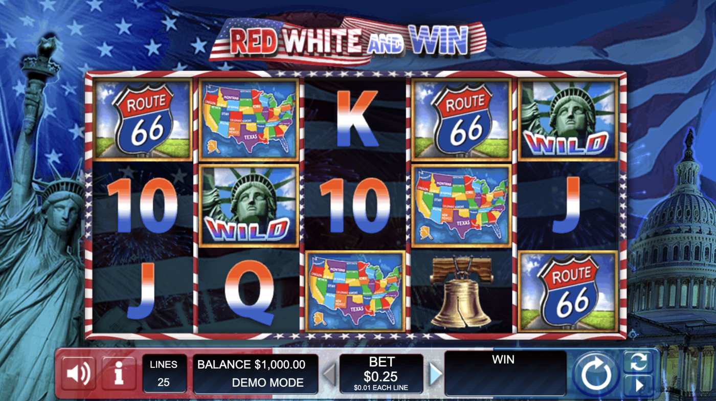 Red White and Win (Wager Gaming): image of main menu