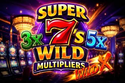 Super 7s Wild Multiplier Online Slot Logo