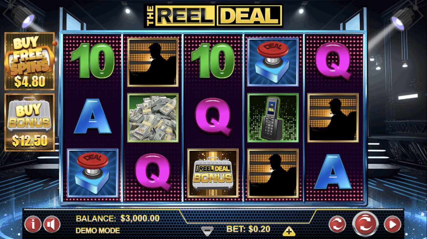 The Reel Deal: image of main menu