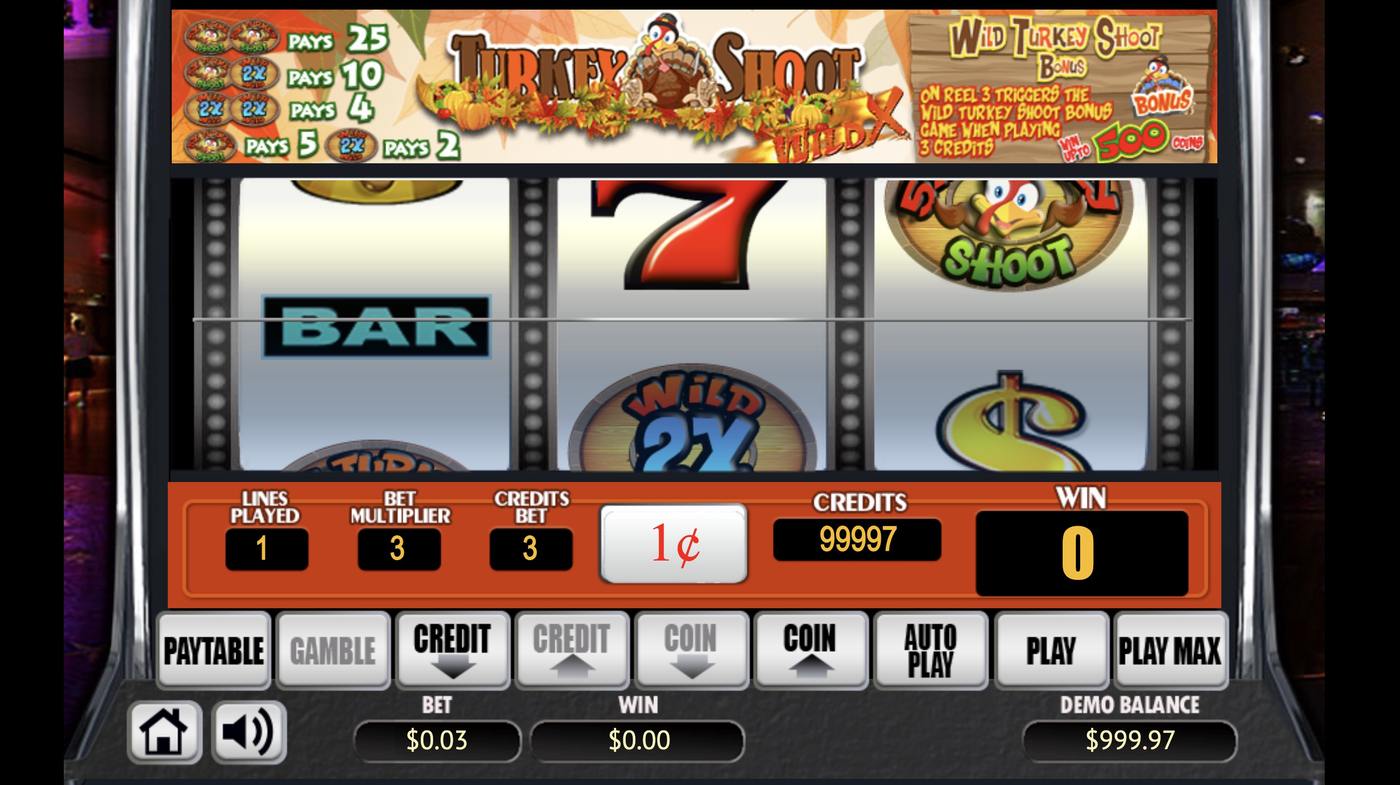 Turkey Shoot: image of main menu