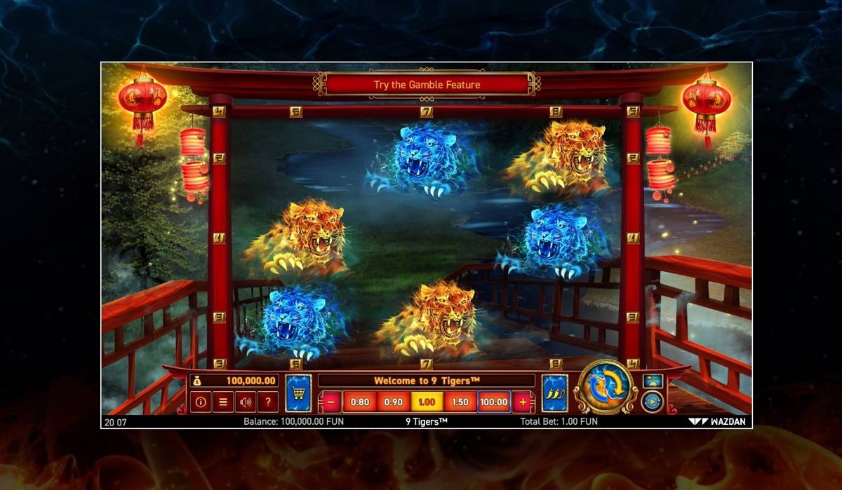 9 Tigers: image of main menu