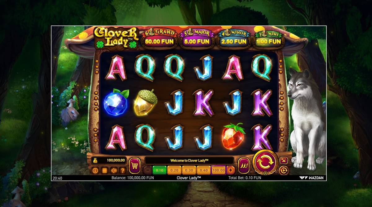 Clover Lady: image of main menu